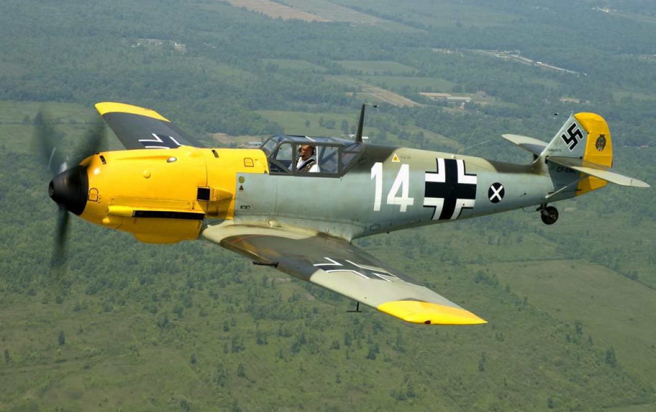 Messerschmitt Bf-109e Emil Wallpapers - Messerschmitt Bf 109 Yelloe Nose - HD Wallpaper 