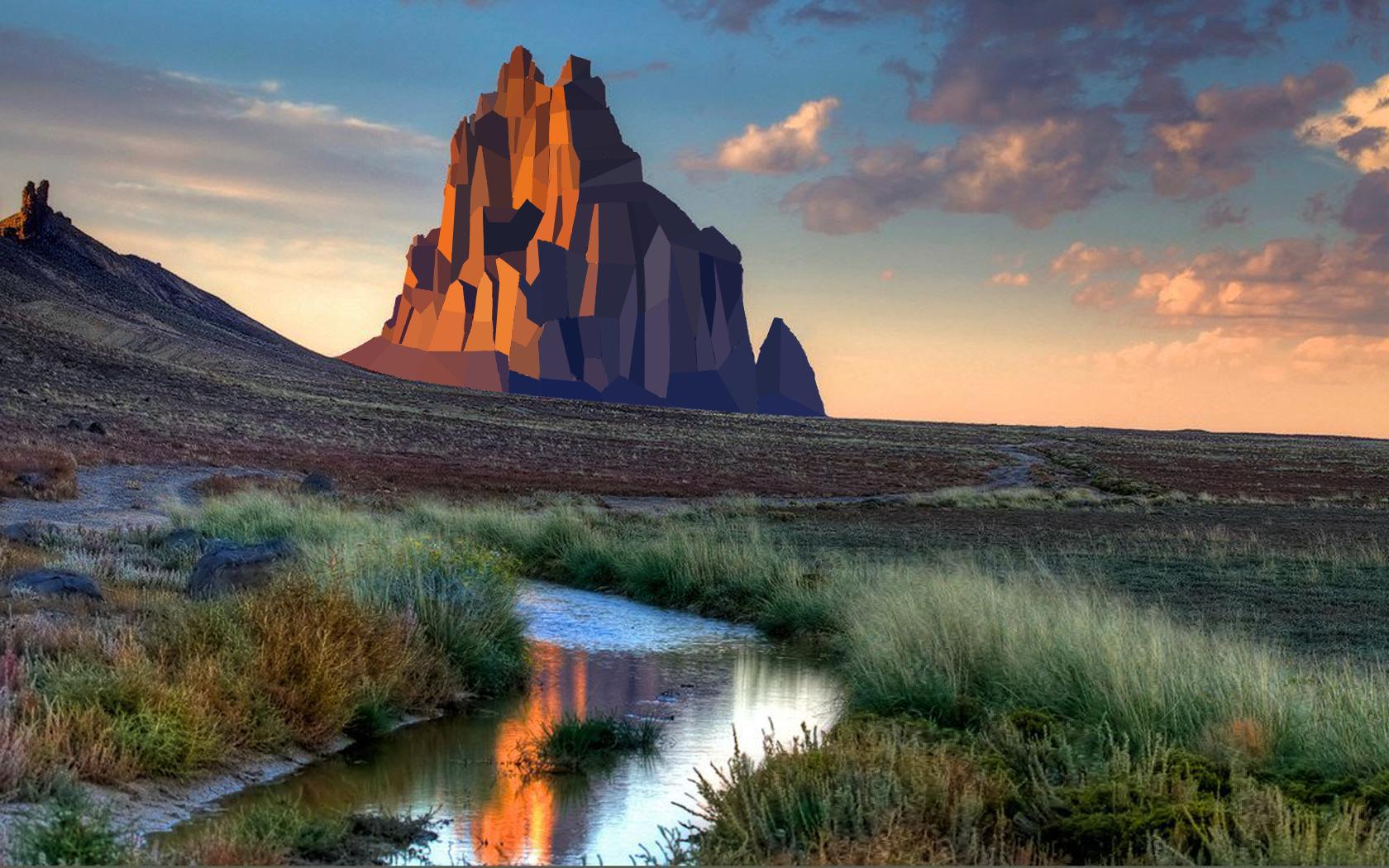 Shiprock - HD Wallpaper 