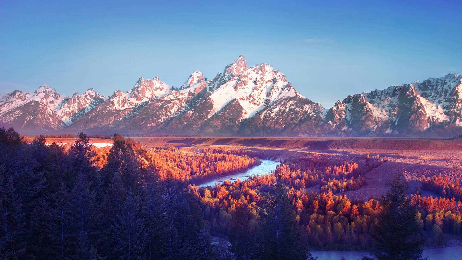 Grand Teton National Park, Snake River Overlook - HD Wallpaper 