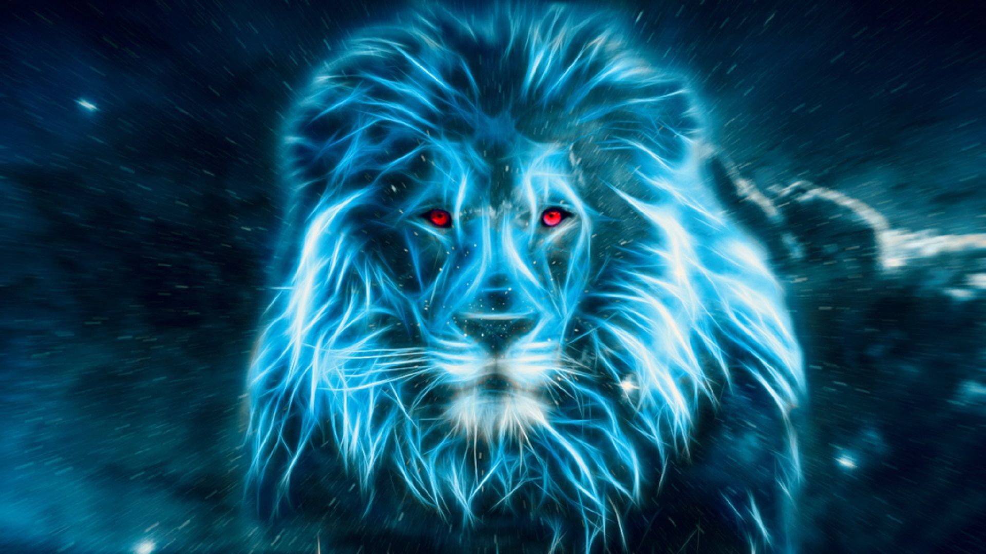 Lion In Blue Wallpapers[19201080] - Blue Lion Images Hd - HD Wallpaper 
