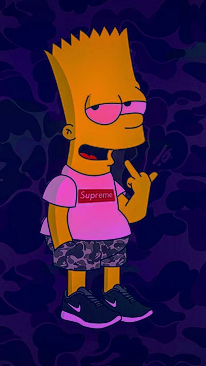 Pin By Christina Dalton On The Bird Is The Word - Bart Simpson - HD Wallpaper 