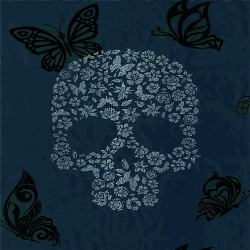 Black Modern Wallpaper Edgy Amazing Wallpapers For - Muriva Skull - HD Wallpaper 