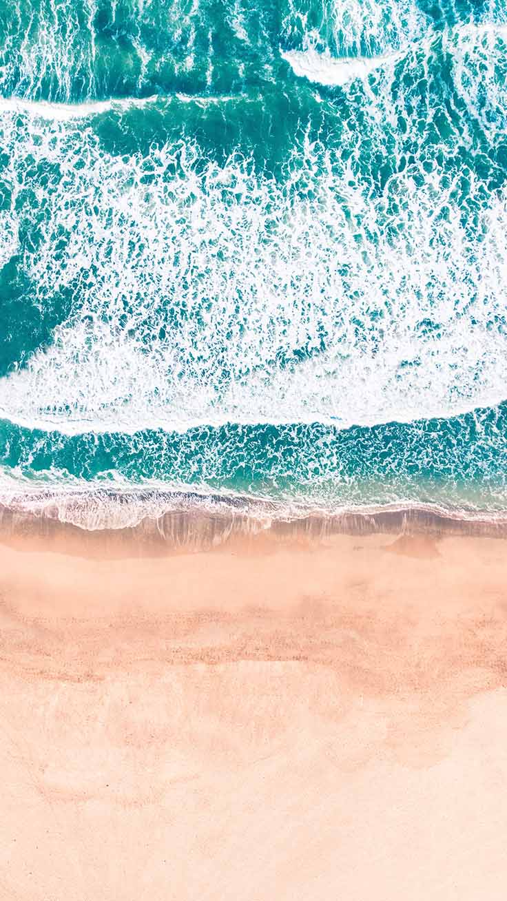 26 Summer Iphone Wallpapers By Preppywallpapers - Beach Birds Eye View - HD Wallpaper 
