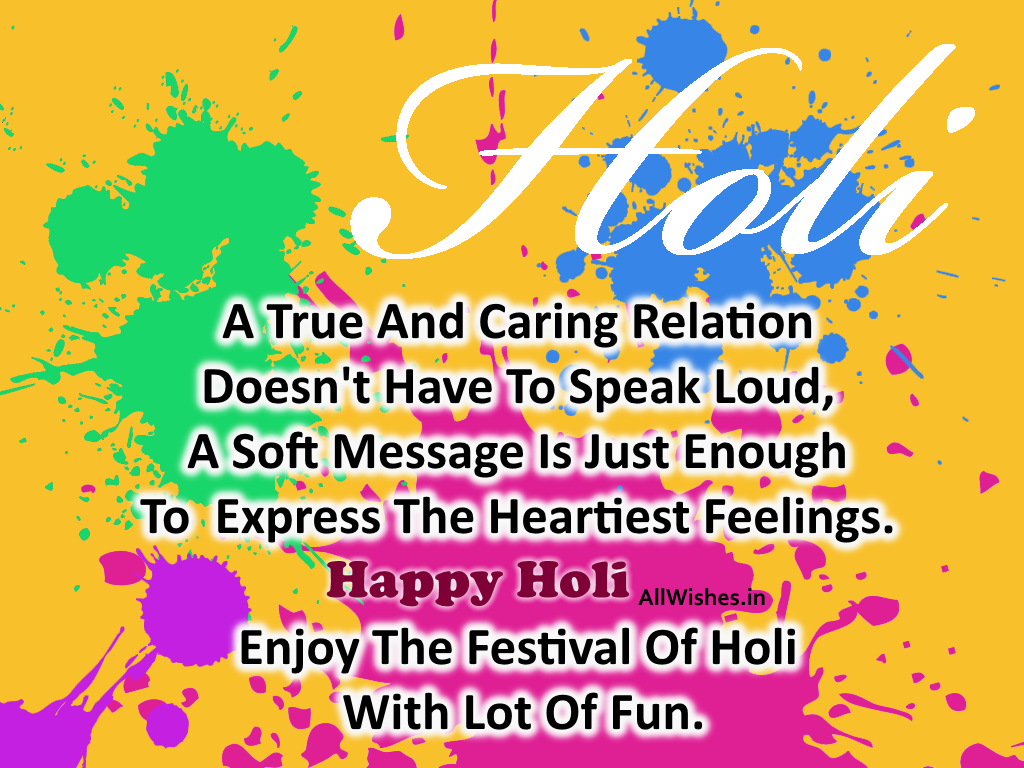 Happy Holi Images With English Quote Wishes Greetings - Happy Holi With Quotes - HD Wallpaper 