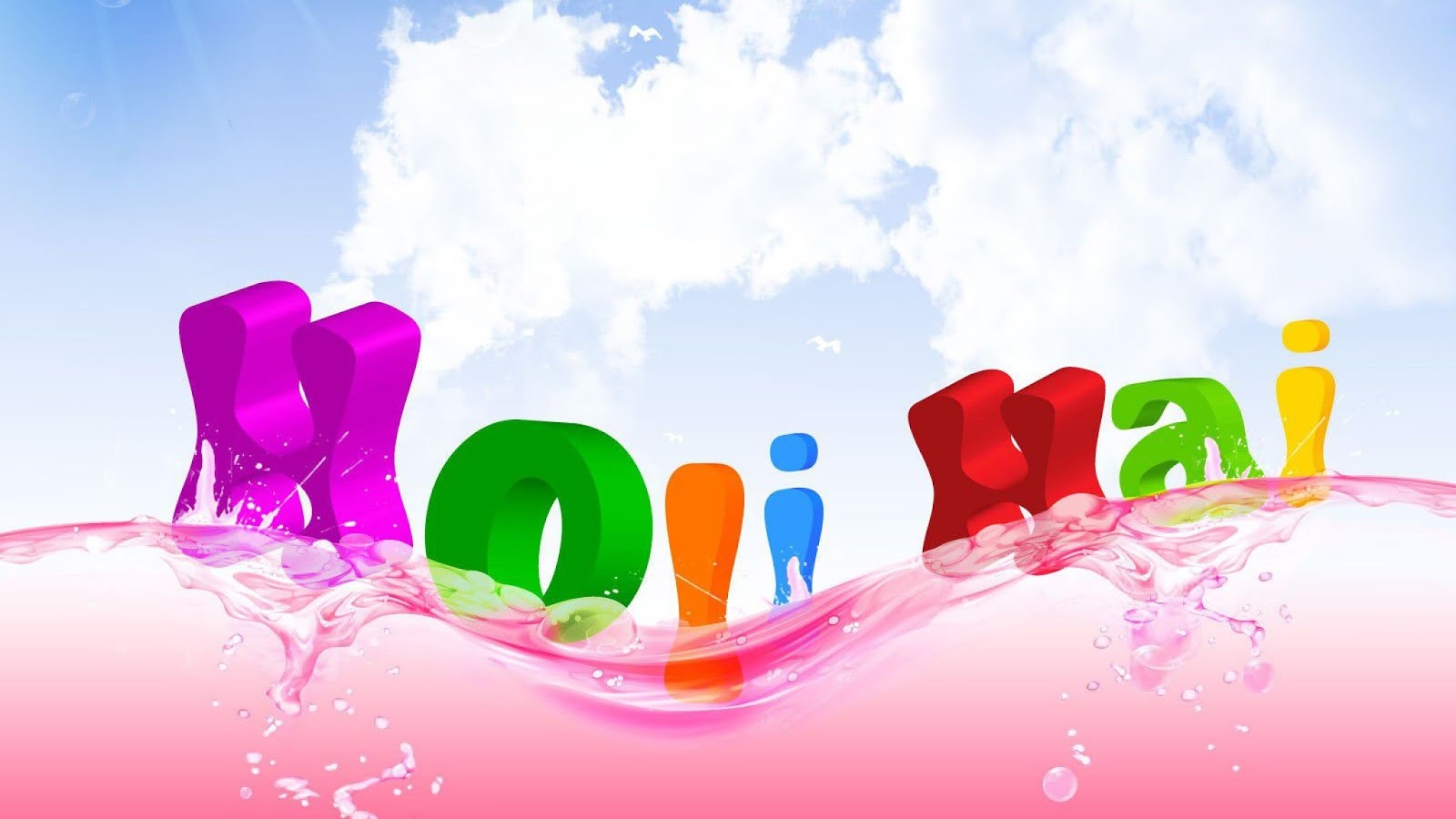 Happy Holi Wallpaper For Facebook - Wish Creative Happy Holi - HD Wallpaper 