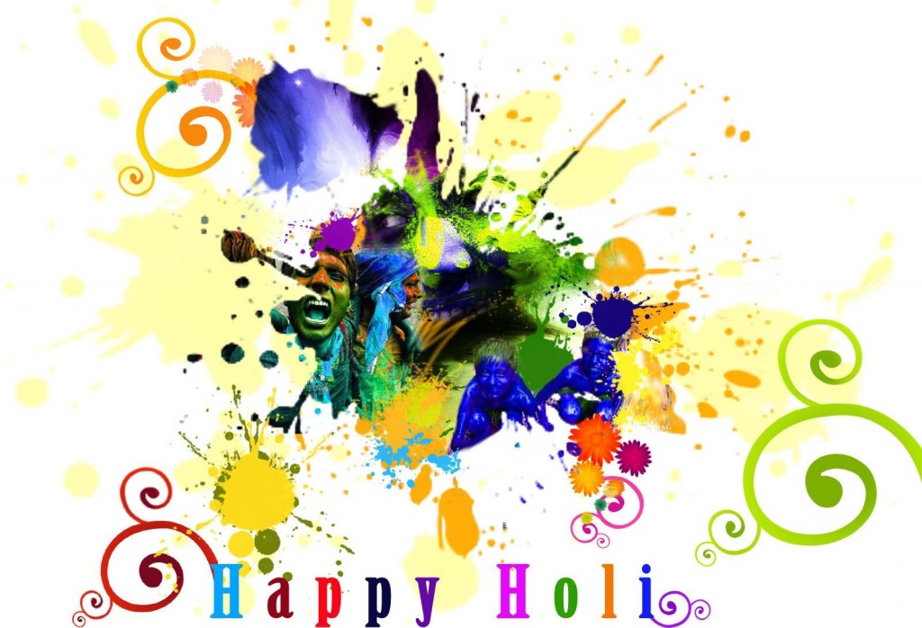 Funny Happy Holi Wishes - HD Wallpaper 