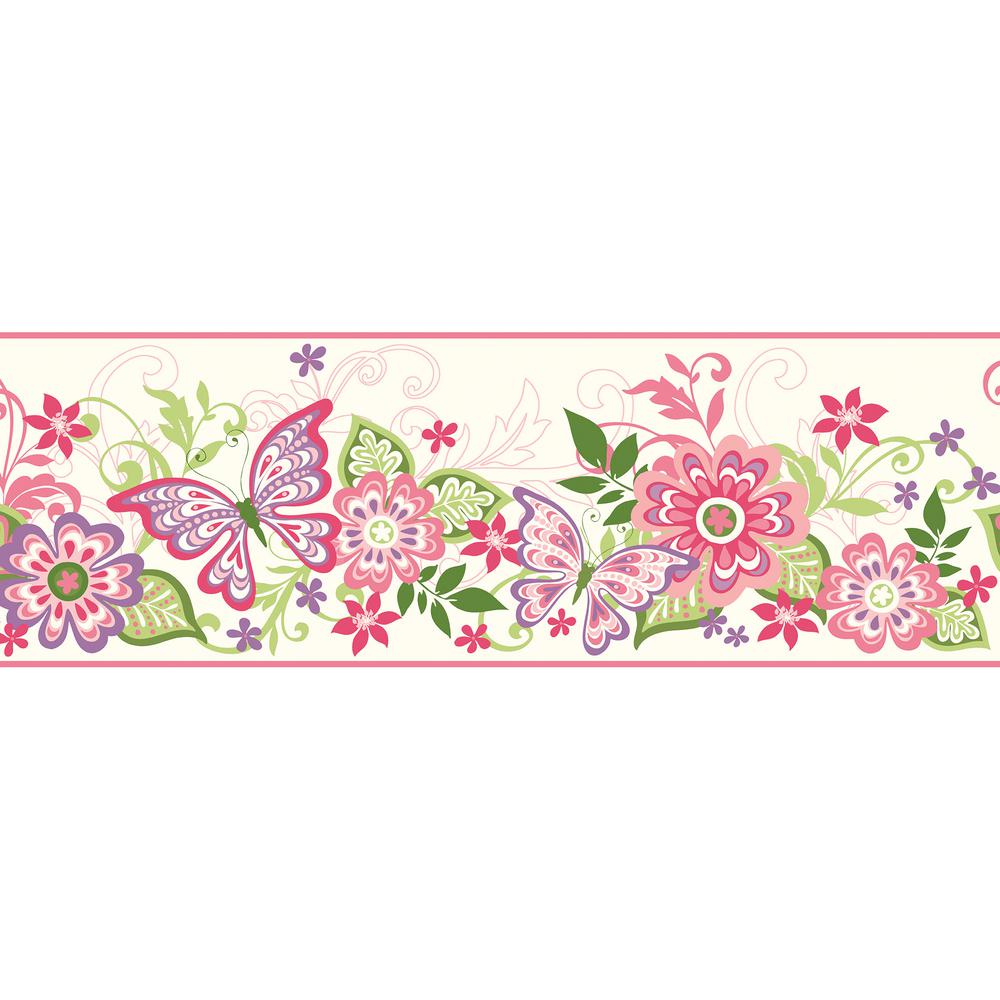 Flower Wallpaper Border Design - HD Wallpaper 