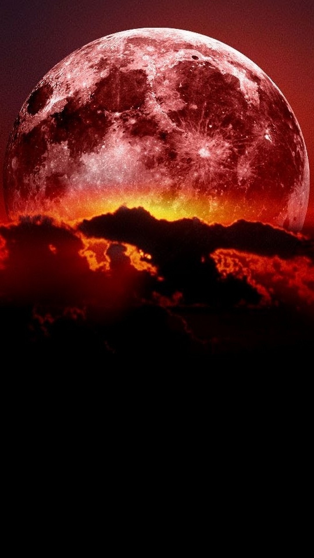 Super Blood Moon Wallpaper Android With Hd Resolution - Blood Moon Wallpaper Phone - HD Wallpaper 