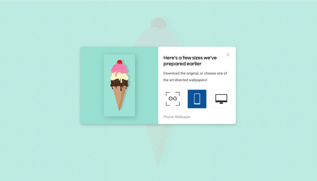 Example Of Downloading Phone Wallpaper On Mixkit - Ice Cream Cone - HD Wallpaper 