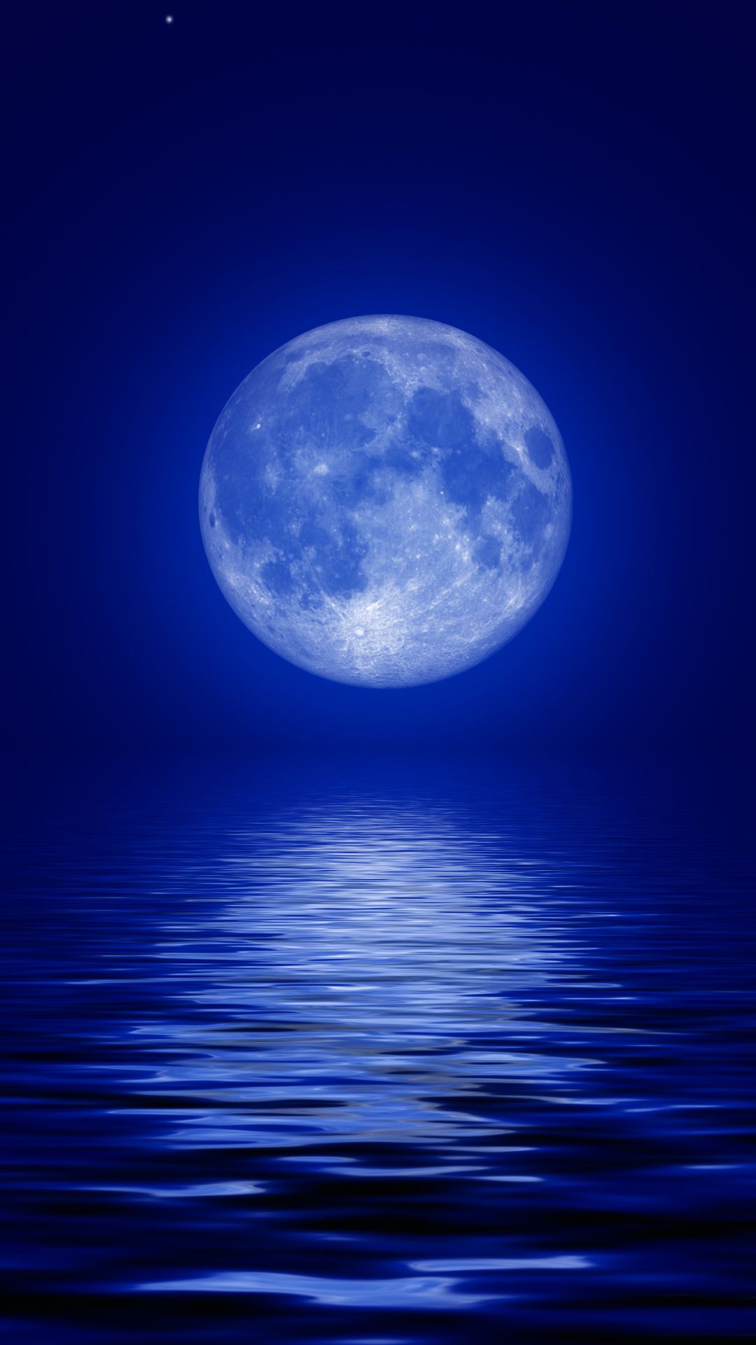 Blue Moon Wallpaper Iphone - HD Wallpaper 