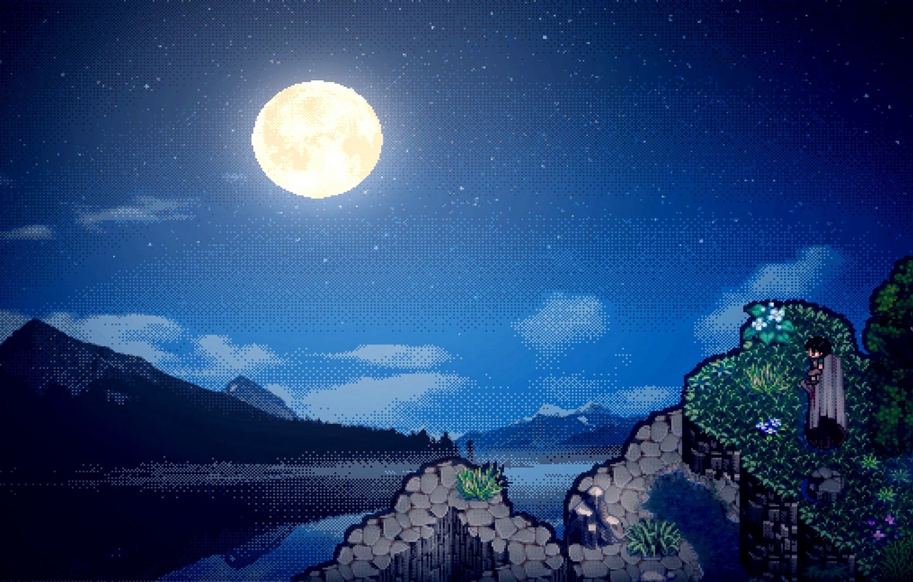 Photo Wallpaper The Game, Moon, Game, Indie, River, - To The Moon - HD Wallpaper 