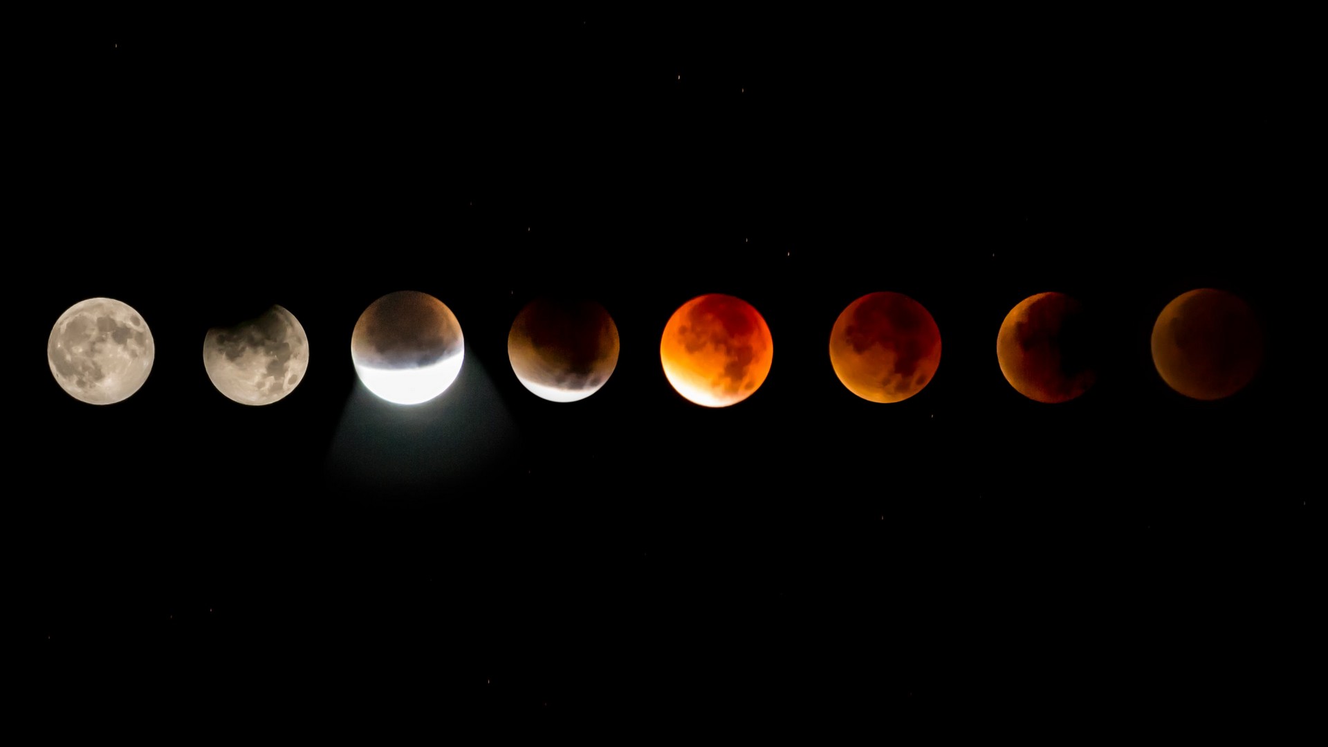 Blood Moon Lunar Eclipse Wallpaper - Moon - HD Wallpaper 