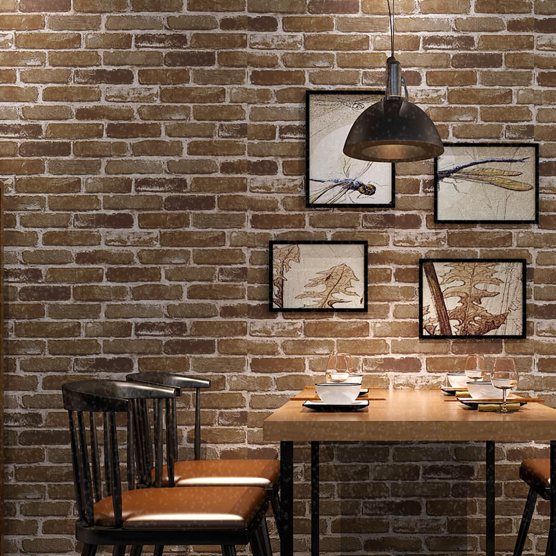 Brown Brick Wallpaper 3d - Brick Grey Wallpaper Cafe - HD Wallpaper 