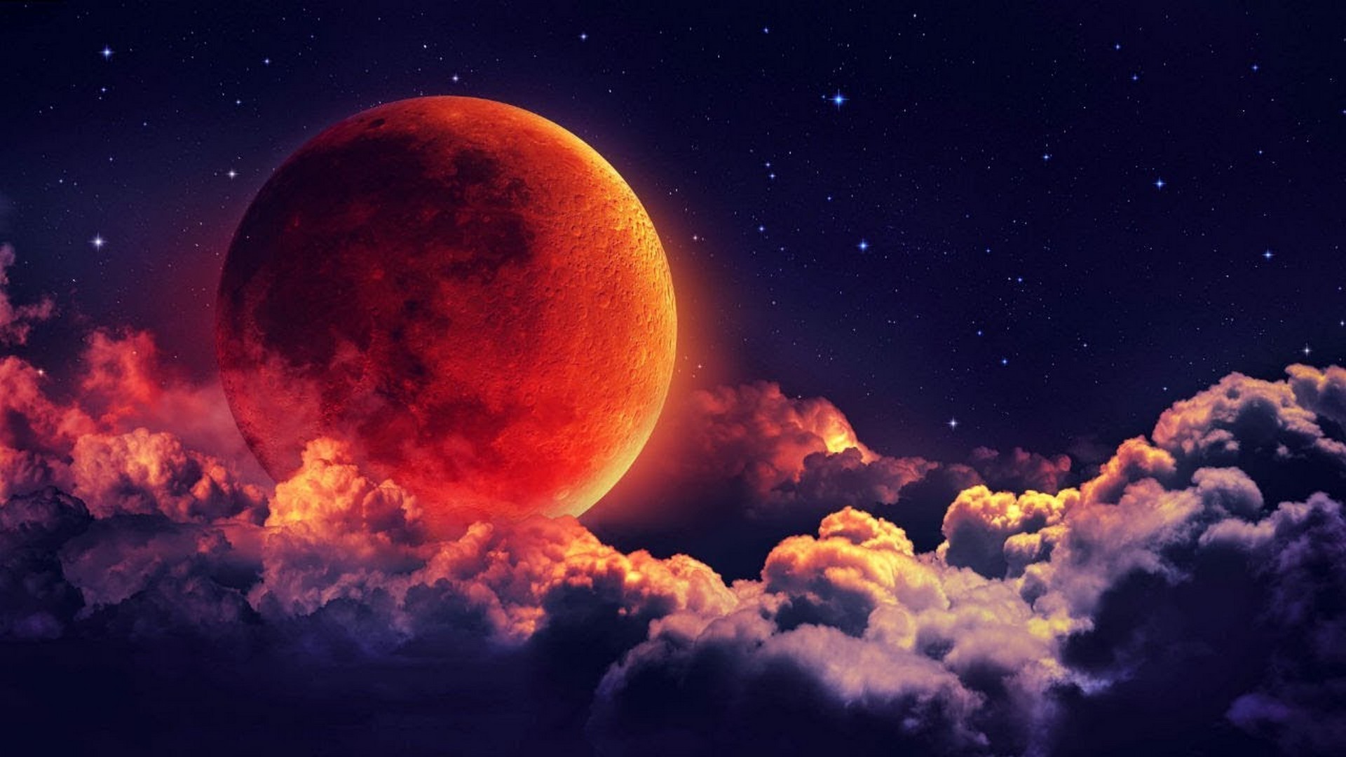 Blood Moon Wallpaper Hd - Lunar Eclipse Super Blue Blood Moon - HD Wallpaper 