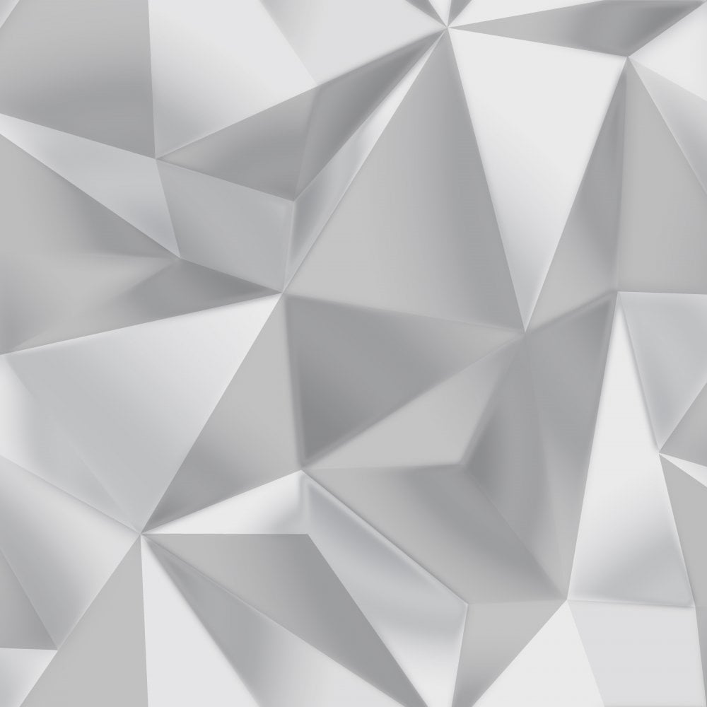 Spectrum Silver Grey 3d Effect Geometric Shape Modern - Silver Geometric - HD Wallpaper 