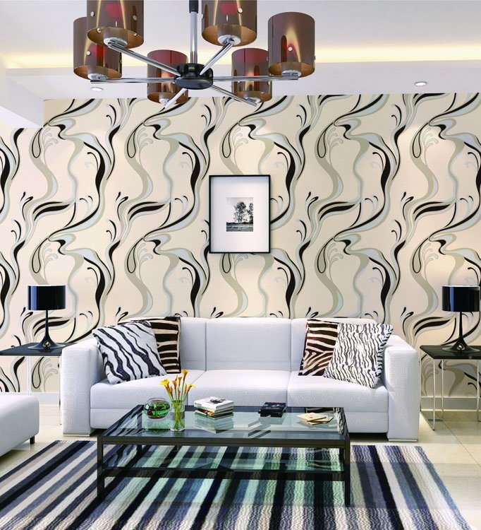 Vinyl Wall Coating New Design 3d Modern Wallpaper From - Brick Pattern White Living Room - HD Wallpaper 
