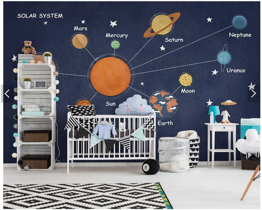 Space Wallpaper For Kids Room - HD Wallpaper 