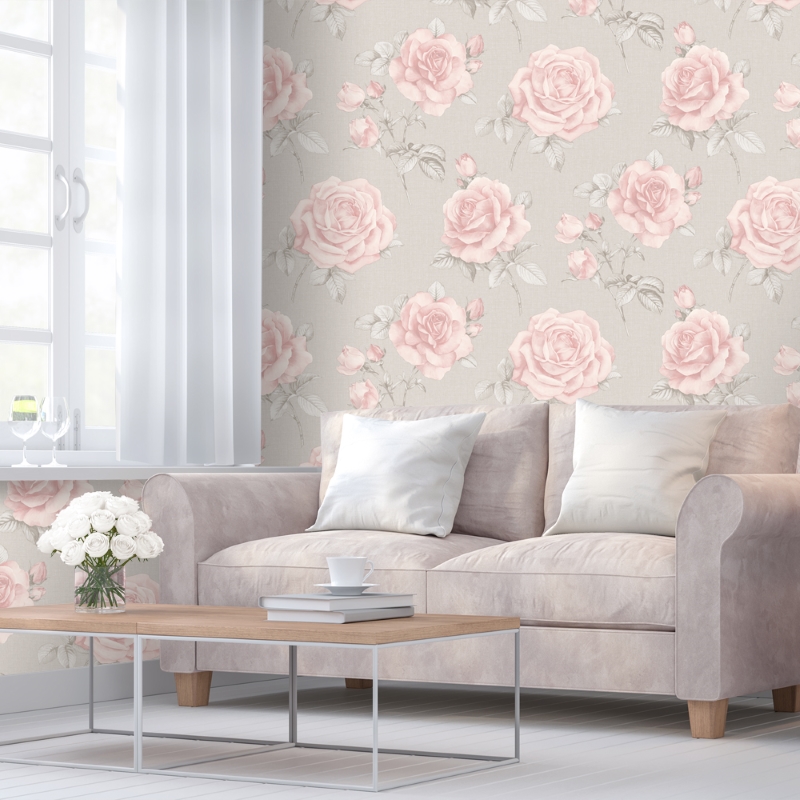 Living Room Wallpaper Grey - HD Wallpaper 