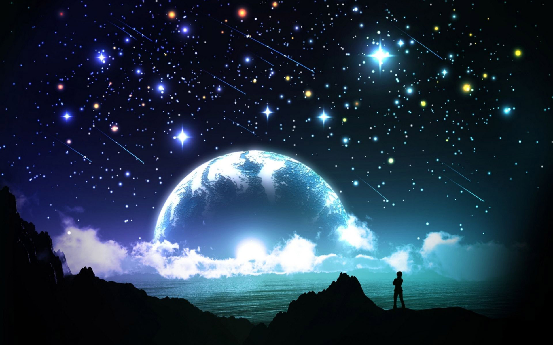 Top 10 Beautiful Night Live Wallpaper Apps For Android - Night Sky Stars  Moon - 1920x1200 Wallpaper 