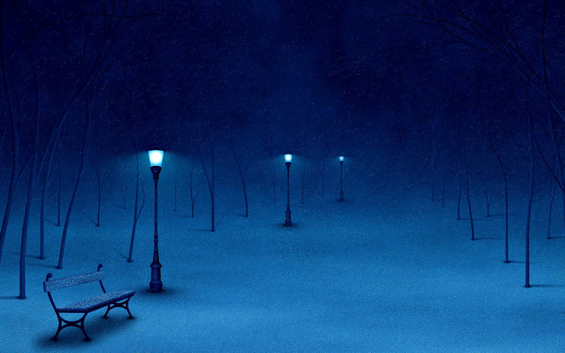 Winter Night Wallpapers Hd - HD Wallpaper 