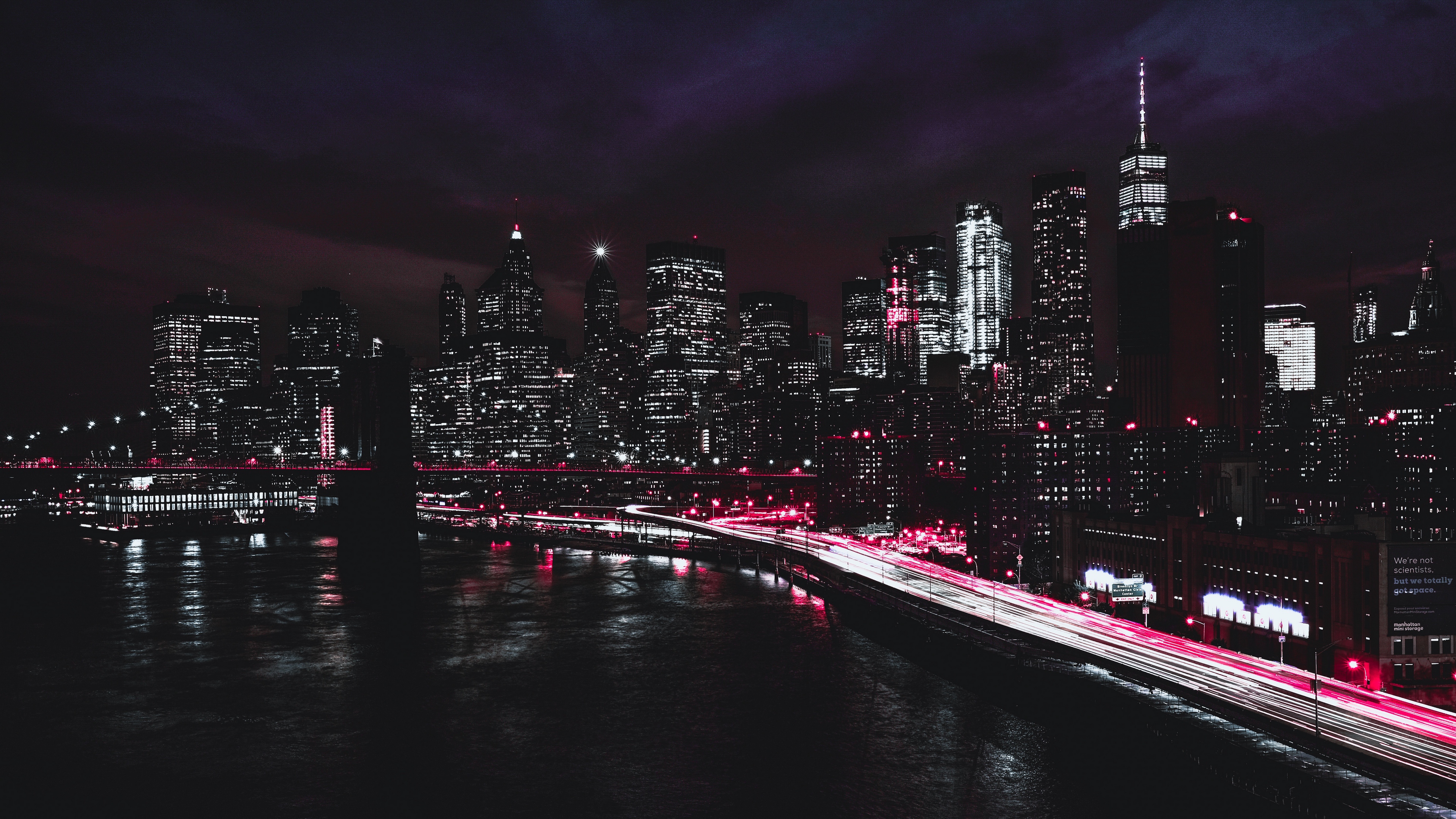 Preview Wallpaper New York, Usa, Night, Skyscrapers - New York Night Wallpaper 1080p - HD Wallpaper 
