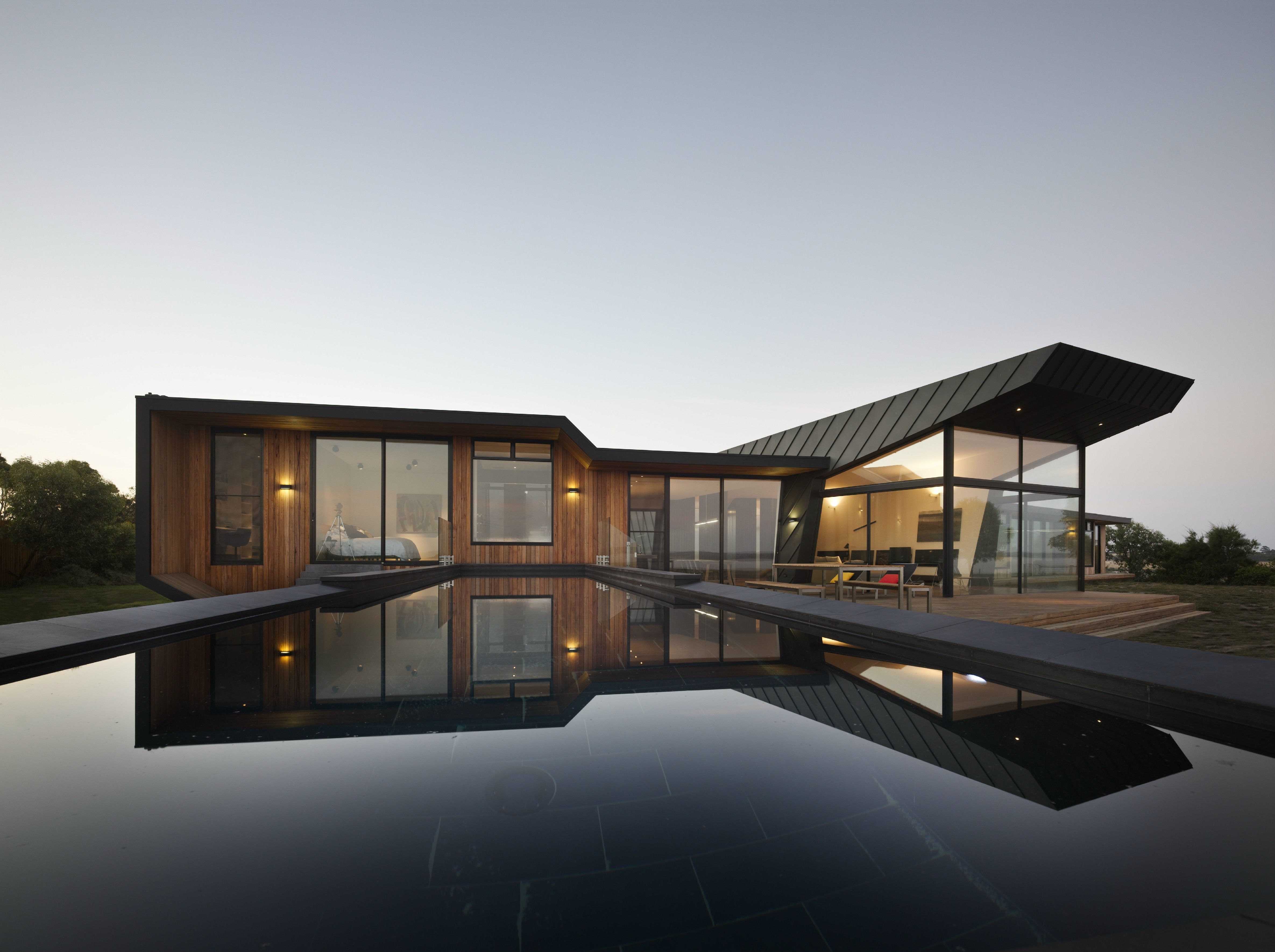 Modern House With Pool Wallpapers - Modern Single Story Beach House - HD Wallpaper 