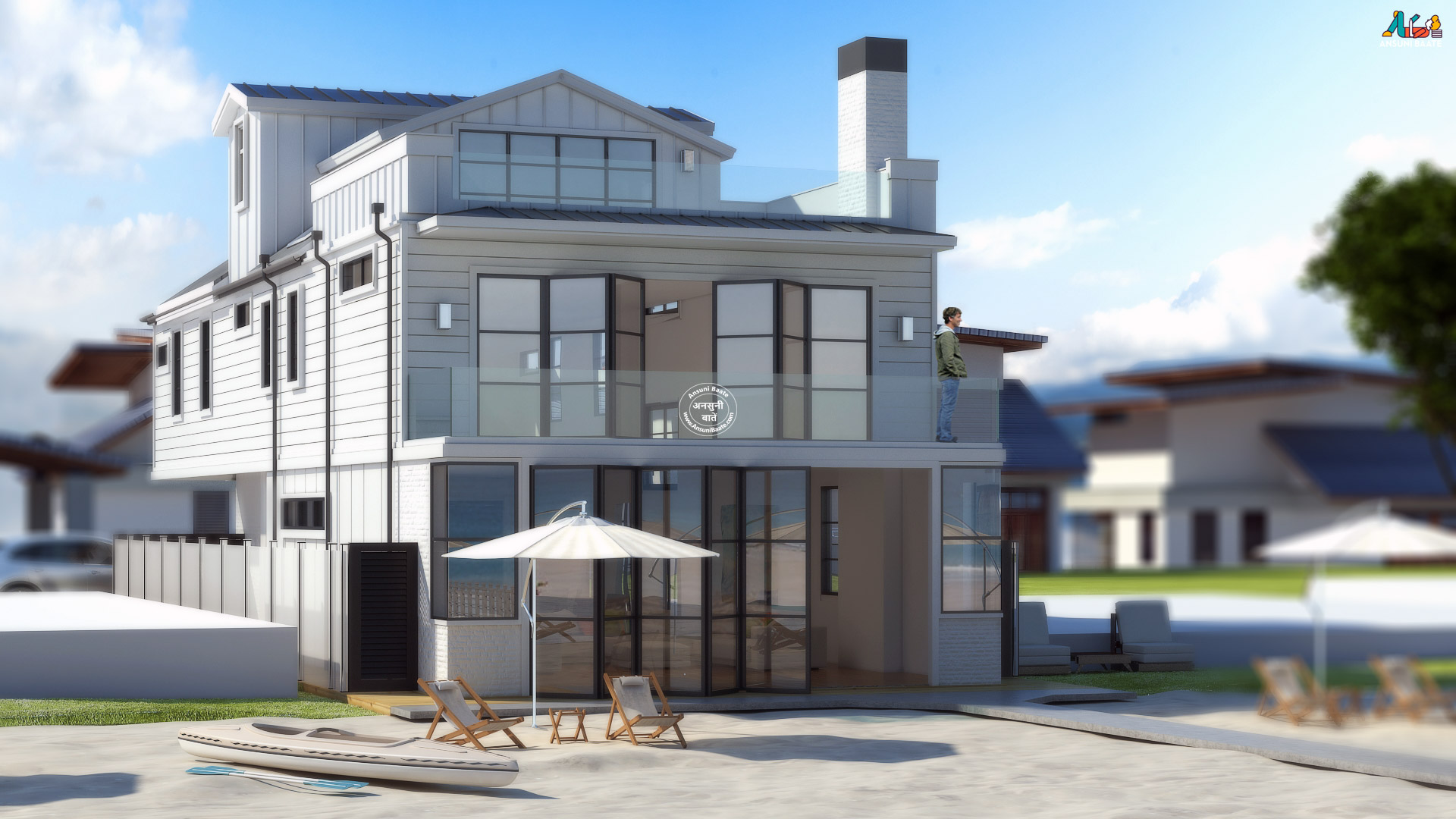 Home Images House Design Image Photos Pics Picture - Architectural Rendering 3d Render - HD Wallpaper 