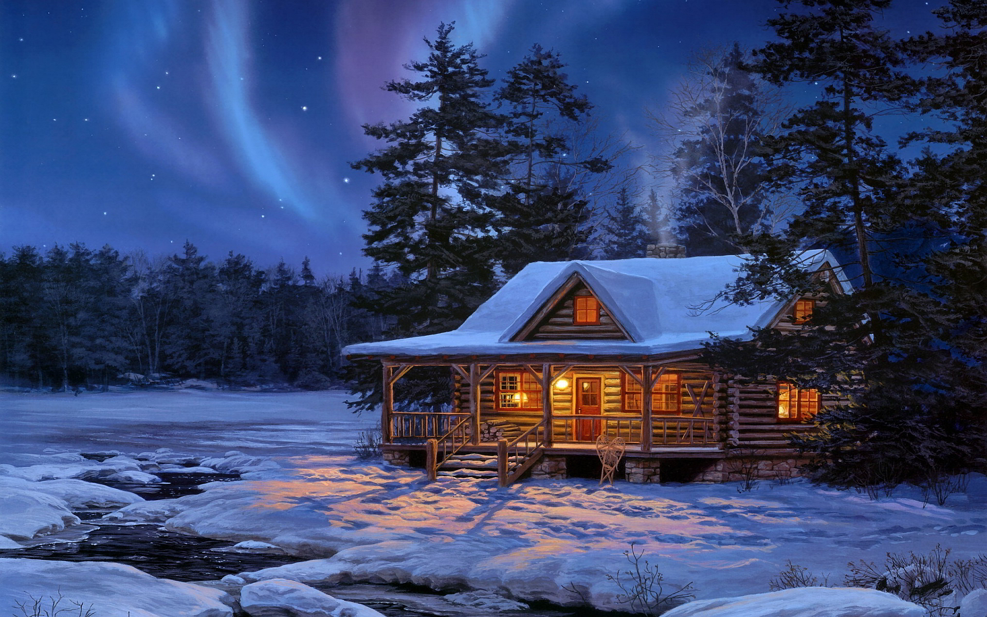 Big Ultra, High Quality Cashadvance6online - Cabin In Snowy Woods - HD Wallpaper 