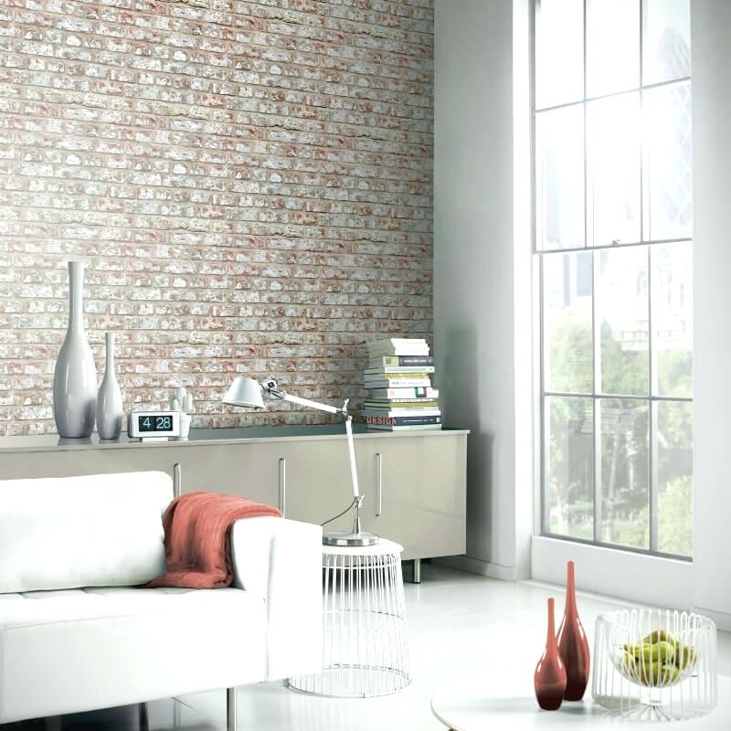 Brick Wallpaper Room White Ideas Opera Rustic - Brick Wallpaper Feature Wall - HD Wallpaper 