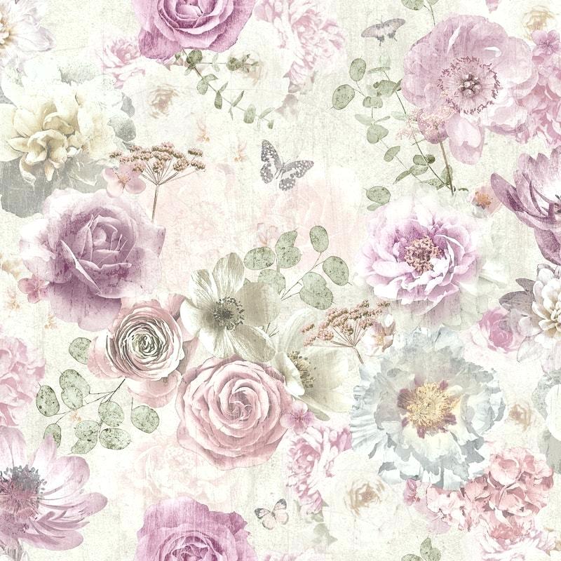 Vintage Floral Wallpaper Uk - HD Wallpaper 