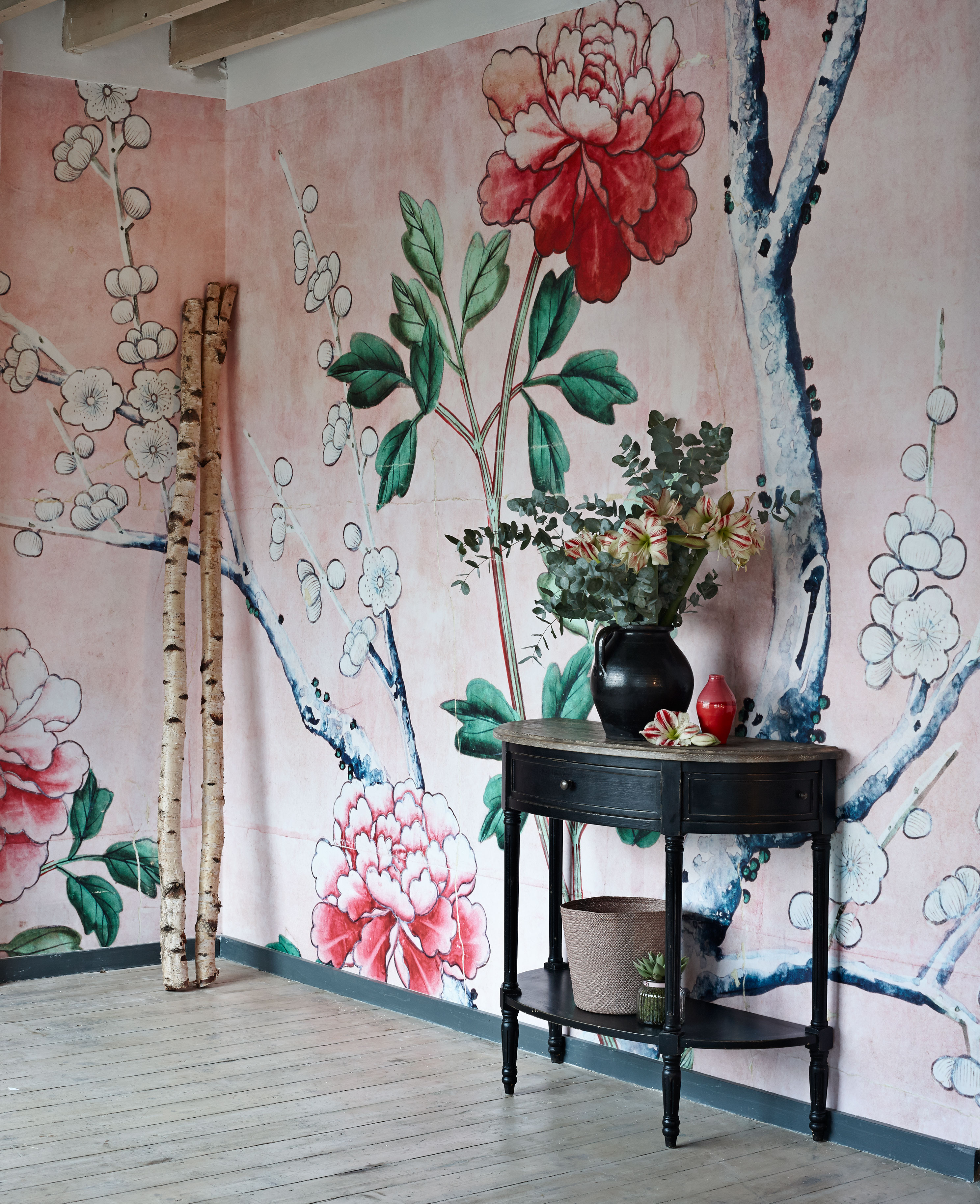 Floral Painted Walls - HD Wallpaper 