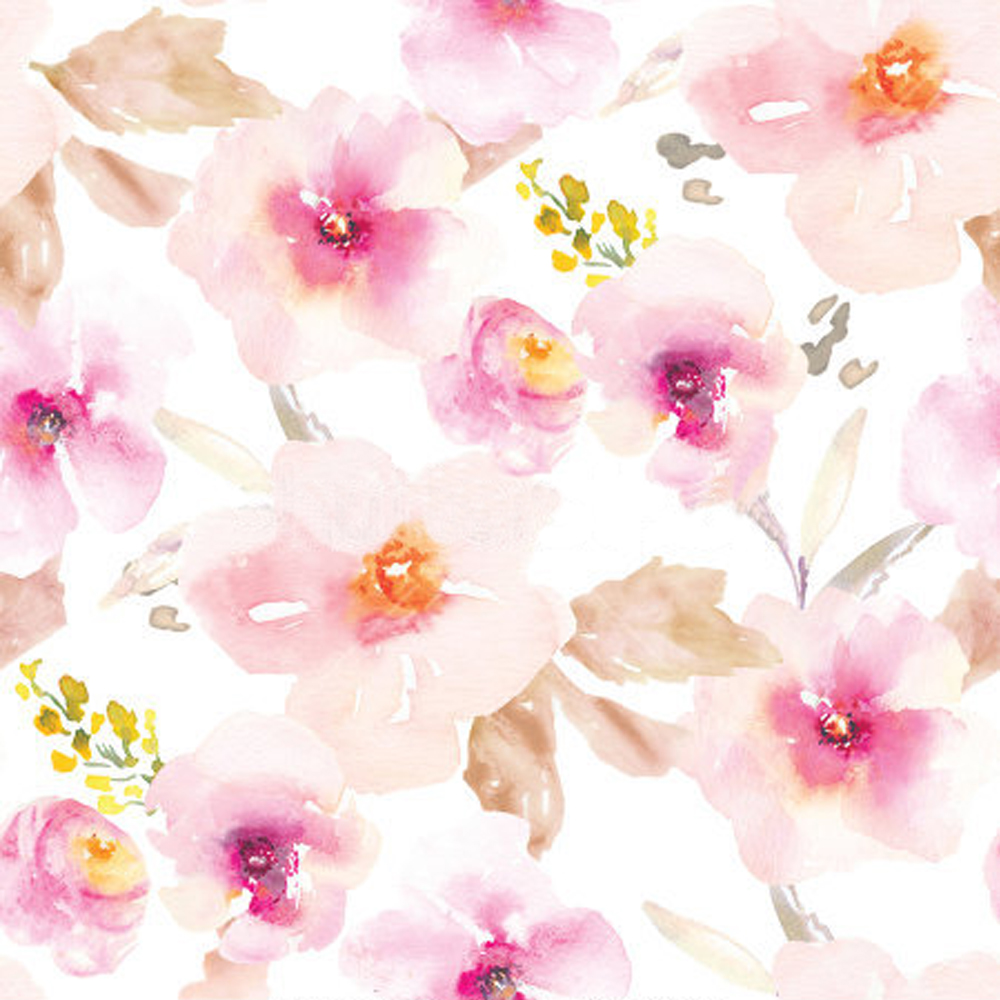 Watercolor Flower Pattern Png - HD Wallpaper 