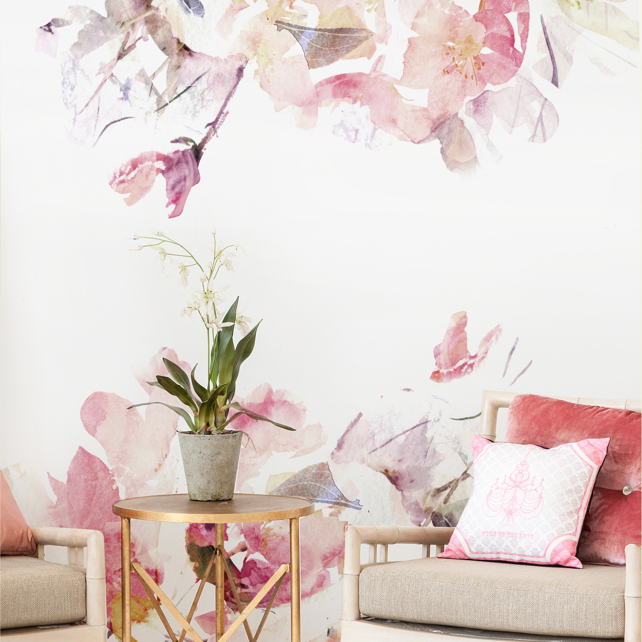 Floral Iphone Wallpaper Watercolor - HD Wallpaper 