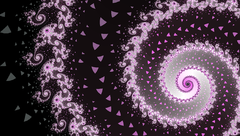 Fractal, Spiral, Purple, Wallpaper, Background - Purple Fractal Spiral - HD Wallpaper 