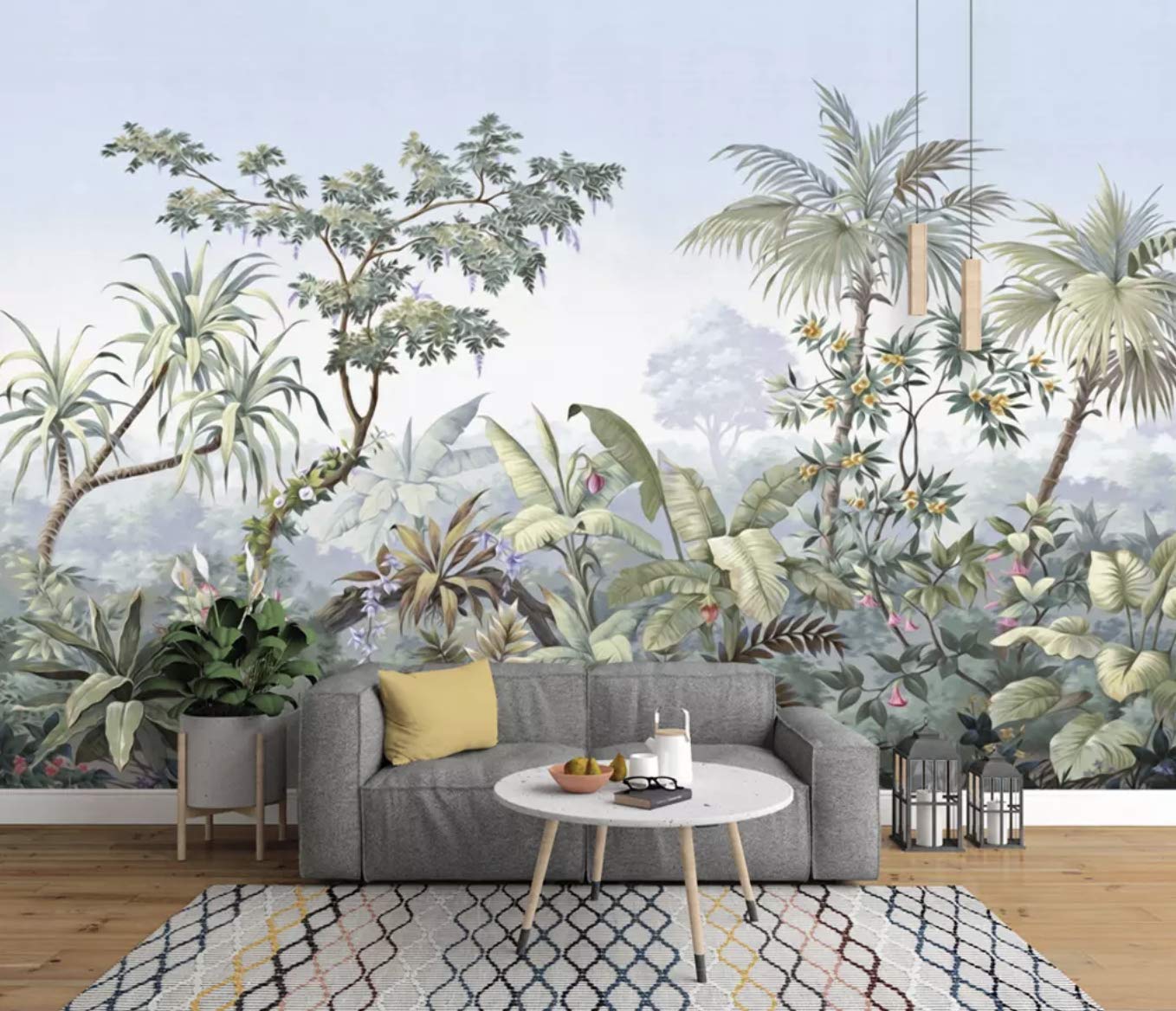 Jungle Wallpaper Living Room - HD Wallpaper 