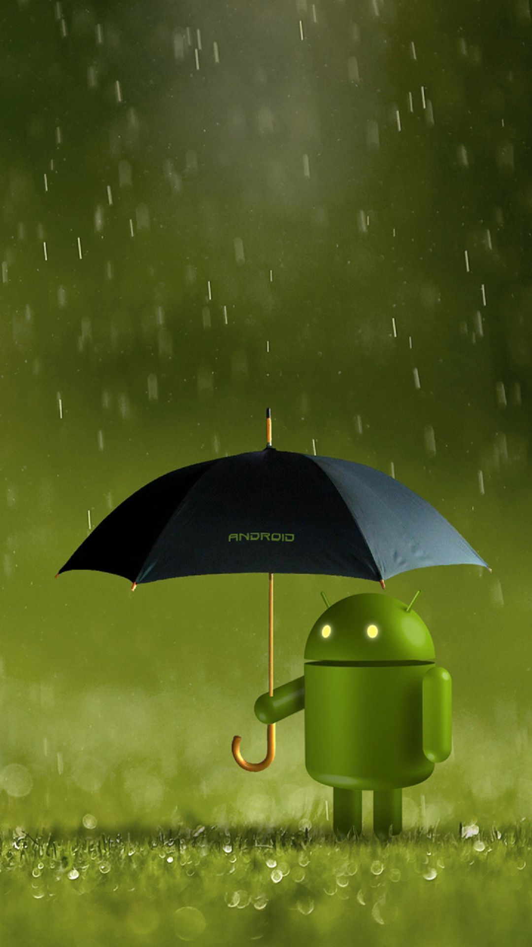Android Robot Wallpaper For Android - Android Wallpaper Rain - HD Wallpaper 
