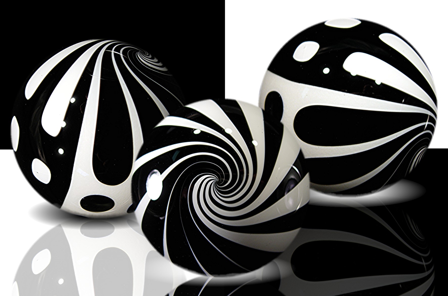 52 Hd Black And Whit - Black And White Marble Ball - HD Wallpaper 
