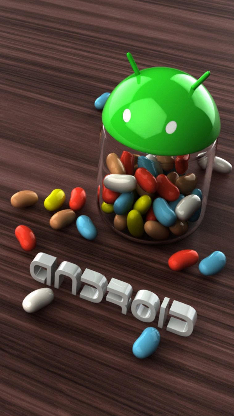 3d Wallpaper For Android Hd - Android Jelly Bean Logo - 758x1348 Wallpaper  
