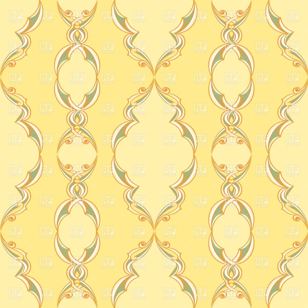 Vintage Wallpaper Pattern Vector Image Vector Illustration - Vintage Yellow Pattern - HD Wallpaper 