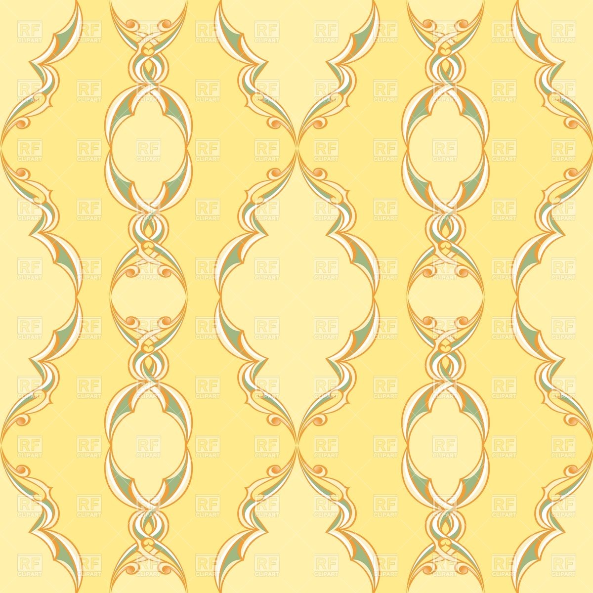 Vintage Wallpaper Pattern Vector Image Vector Illustration - Vintage Yellow Pattern - HD Wallpaper 