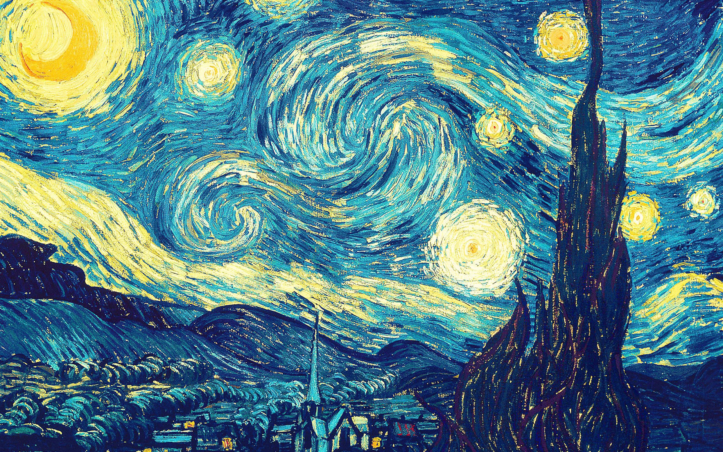 Art Android Wallpaper - Starry Night Van Gogh Hd - HD Wallpaper 