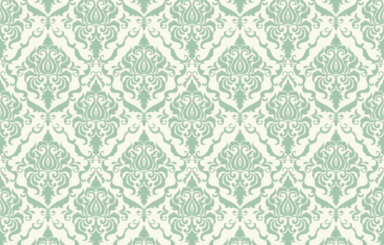 Photo Wallpaper Retro, Wallpaper, Pattern, Vector, - Papel De Parede Verde Agua - HD Wallpaper 