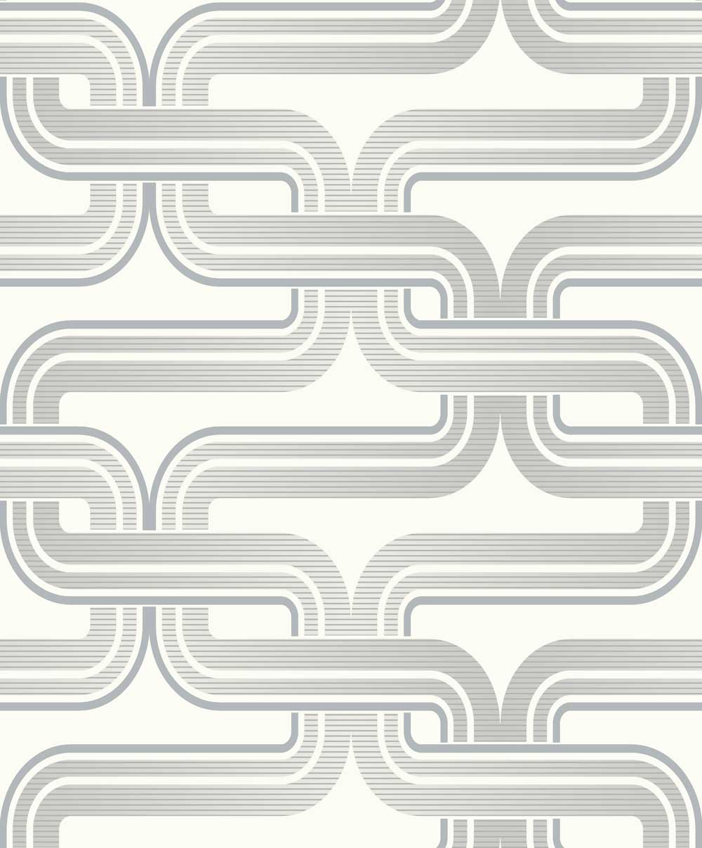 White Wallpaper With Design Link By Silver White Wallpaper - Retro Geometric Lines Pattern - HD Wallpaper 