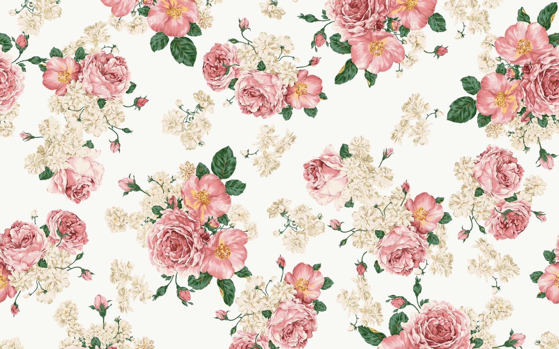 Flower Wallpaper Vintage - HD Wallpaper 