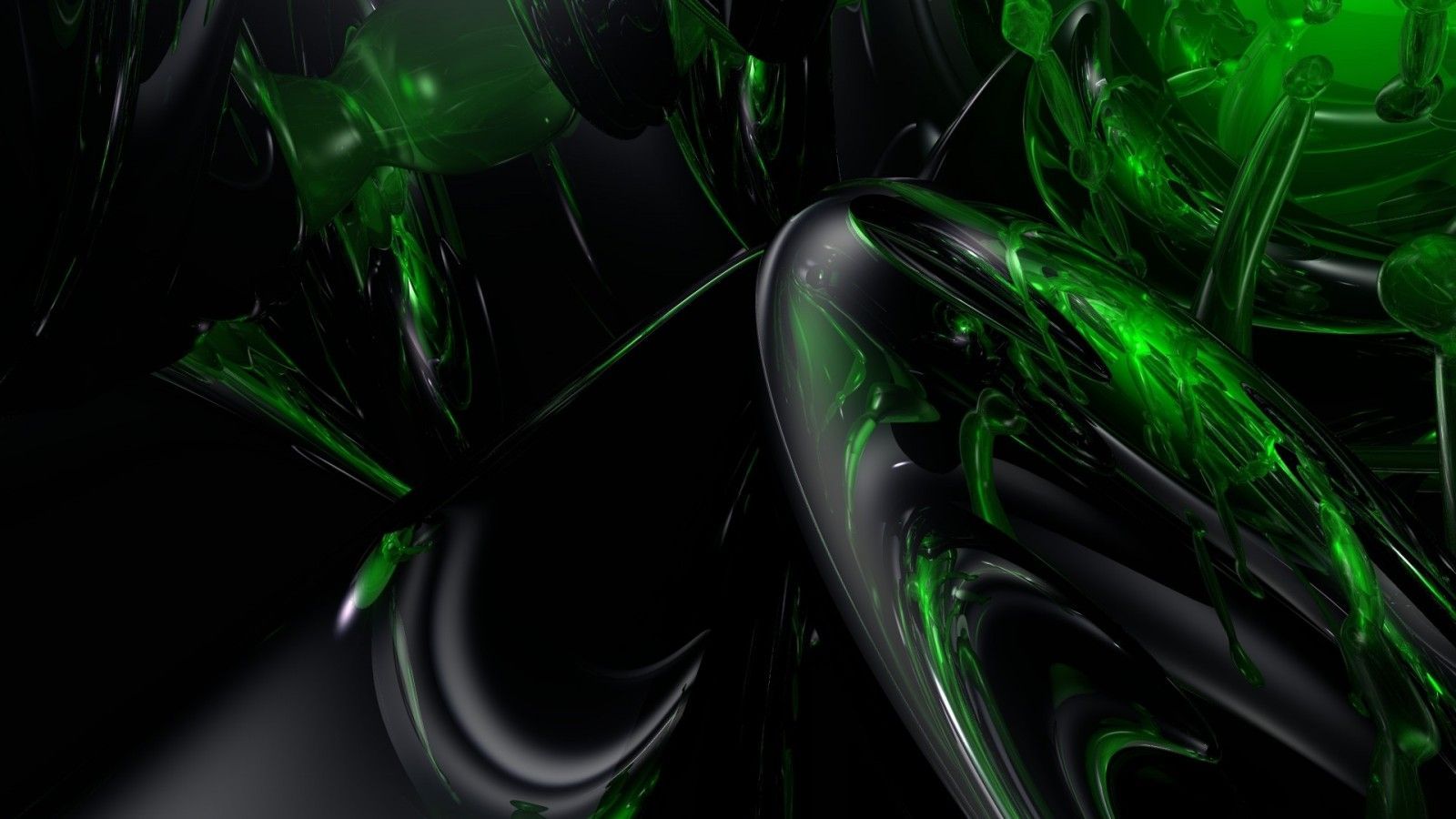 Wallpaper Black Green - Dark Wallpaper Windows Green 10 Hd - HD Wallpaper 