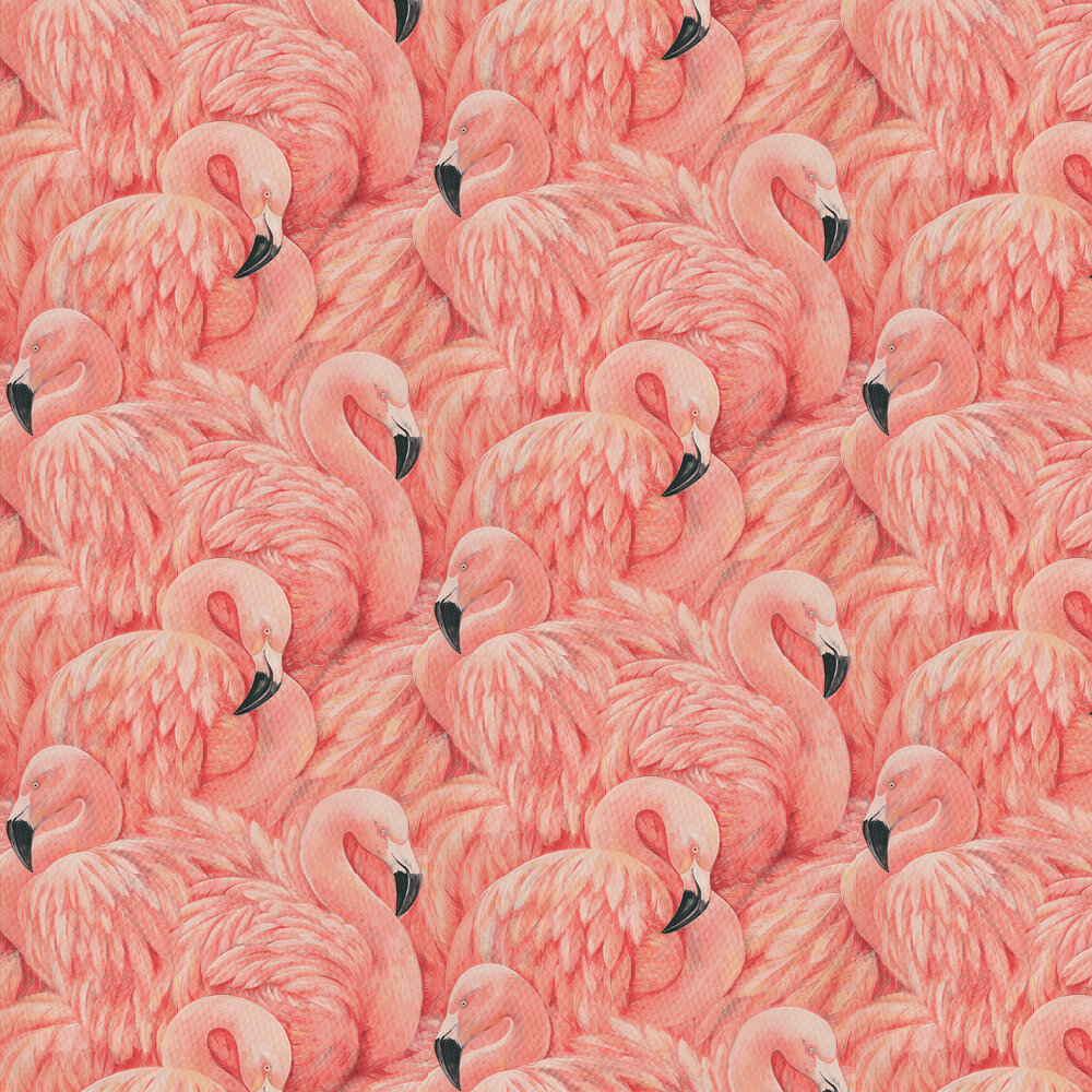Pink Flamingo Wallpaper Bathroom - HD Wallpaper 