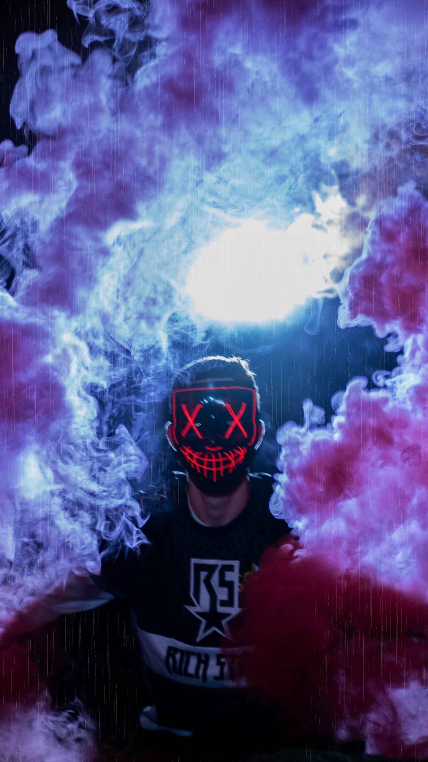 Wallpaper Man, Mask, Colored Smoke, Anonymous - Anonymous Smoke - HD Wallpaper 