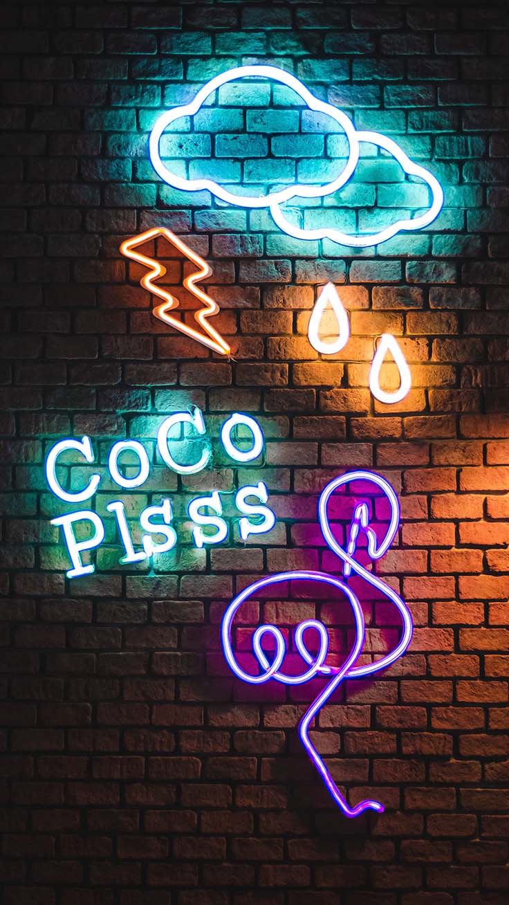 Neon Iphone Wallpapers By Preppy Wallpapers Neon Background For Editing 736x1308 Wallpaper Teahub Io