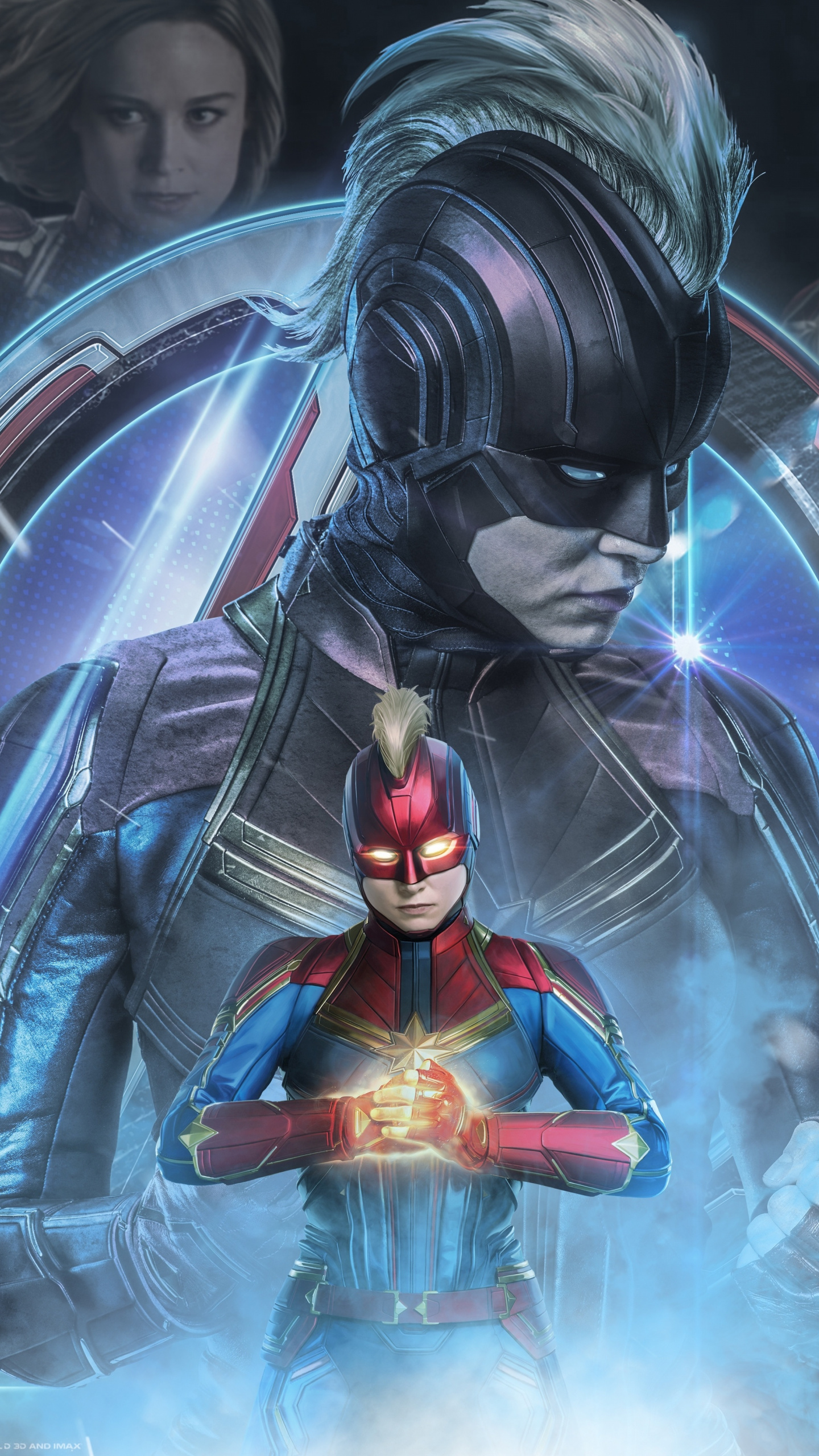 Endgame Captain Marvel Movie Poster Art Wallpaper Captain Marvel Avengers Endgame 1440x2560 Wallpaper Teahub Io