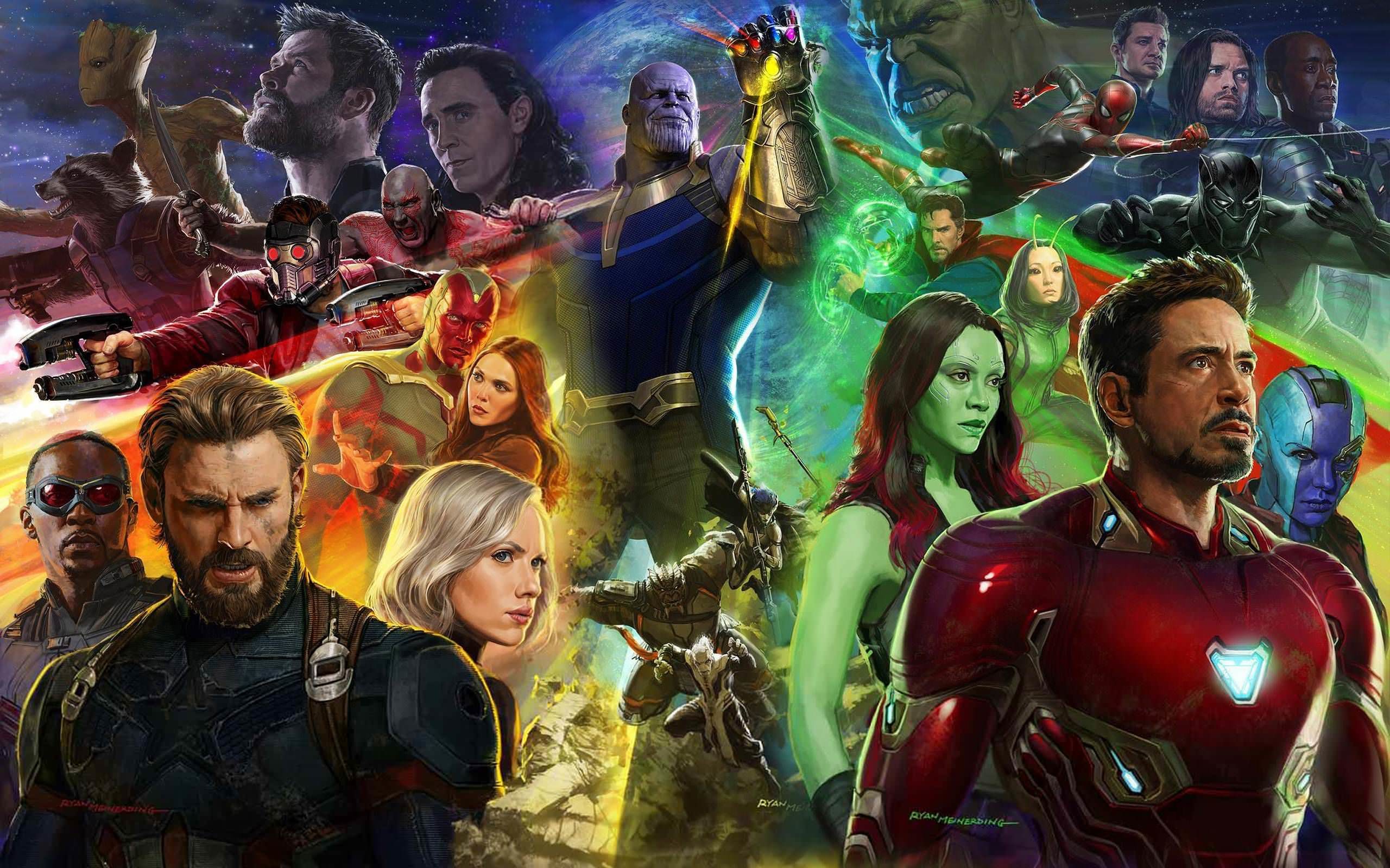 Avengers Infinity War Background Wallpaper 27131 
 - Guardians Of The Galaxy Thanos Vs Infinity War Thanos - HD Wallpaper 